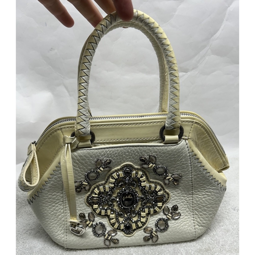 Brighton Womens Off White Masterpiece Princessa Czarina Anju Jeweled Bag